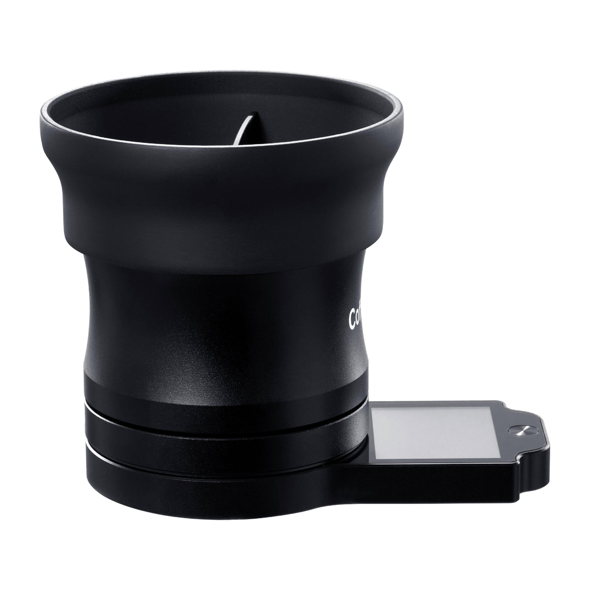 DiFluid CoffMeter M1 de lado, con su pantalla